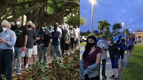 Long lines spotted as 1st day of early voting in Florida begins