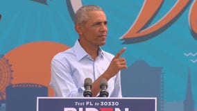 Former President Obama campaigns for Biden in Orlando on Tuesday