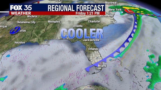 Cool front to bring comfortable temperatures to Florida for Halloween