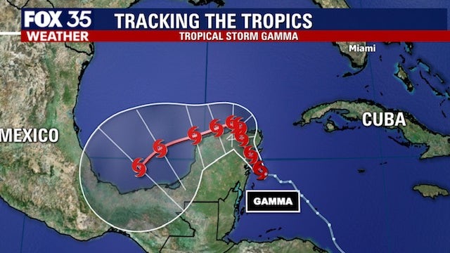 Tropical Storm Gamma makes landfall, 3 other systems brewing