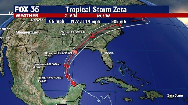 Warnings issued for parts of Florida as Zeta aims for Gulf Coast