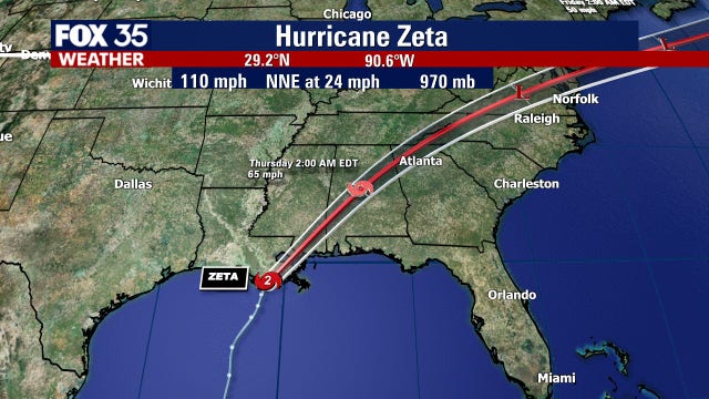 Category 2 Hurricane Zeta crashes ashore in storm-weary Louisiana