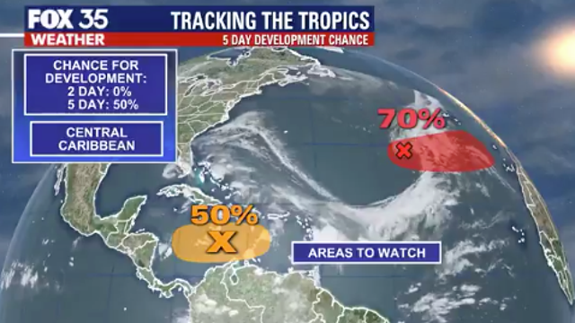 2 areas in the Atlantic could develop into named systems