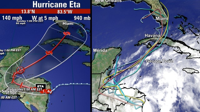 Latest models show Eta approaching Florida this weekend