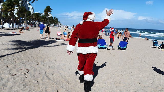 Will the chilly air stick around for Santa's journey to Florida?