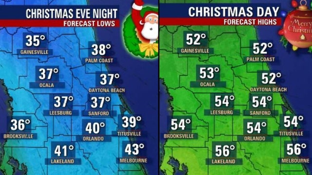 Coldest Christmas since 1995 in store for Central Florida