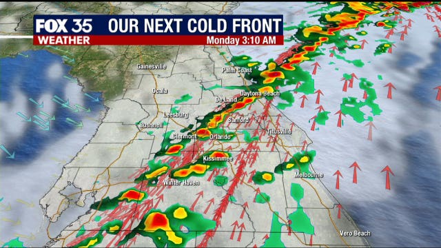 Next cold front incoming, will drop temperatures into the 30s