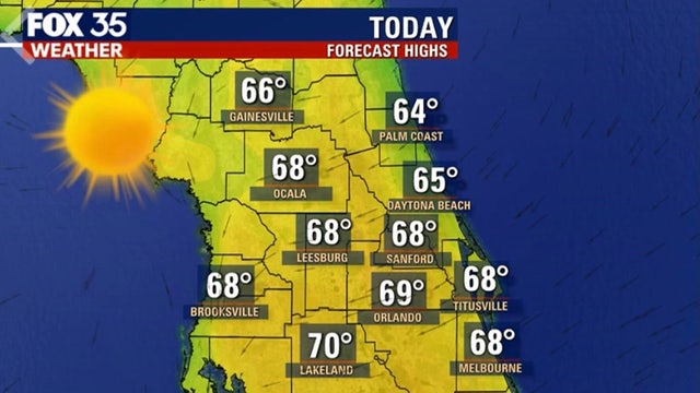 Cool day ahead for Central Florida with a warm up on the way