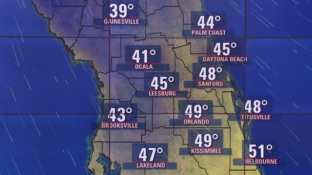 2 cold fronts to keep temperatures in Central Florida low this week