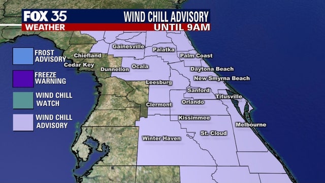 Wind chill advisory, temperatures in the 30s expected as strong cold front sweeps in