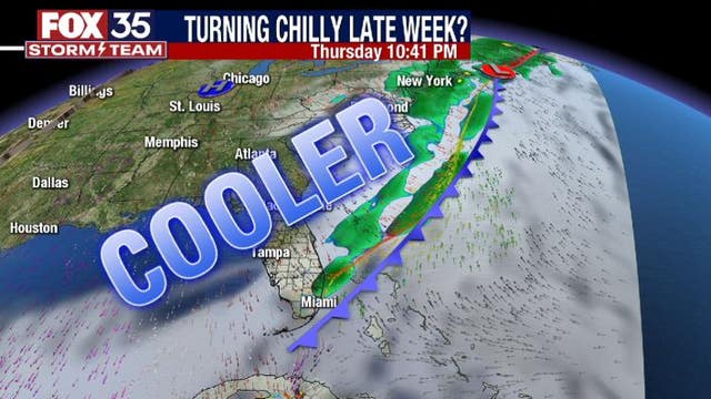 Strong cold front expected to move into Central Florida this week