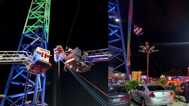 All slingshot rides in Florida closed after teens rescued from Kissimmee attraction