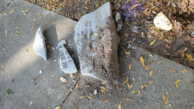Gainesville Police officers 'devastated' after memorial stone for fallen officer destroyed