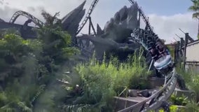 Hear the screams! Video shows Jurassic World VelociCoaster running with humans onboard