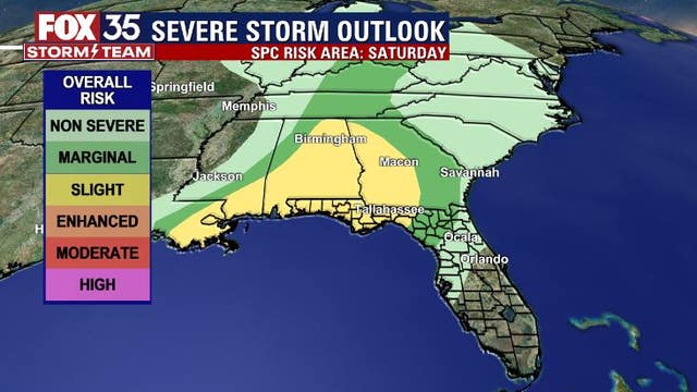 Strong storms possible across Central Florida this weekend