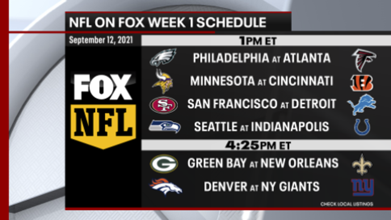NFL on FOX: Week 1 schedule