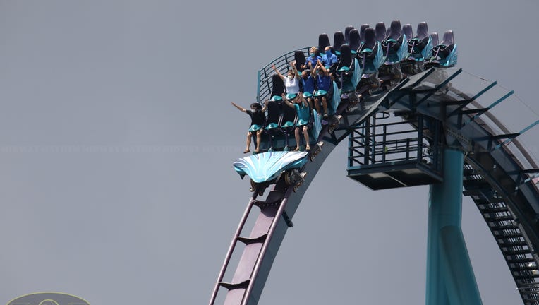 Seaworld coasters mako wearing masks 1