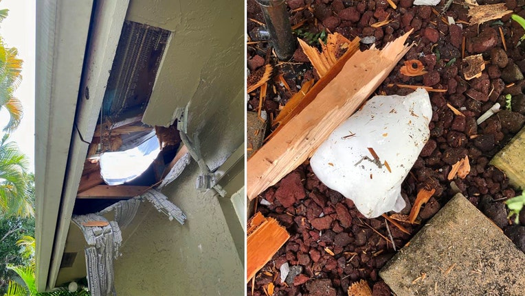 ice through roof