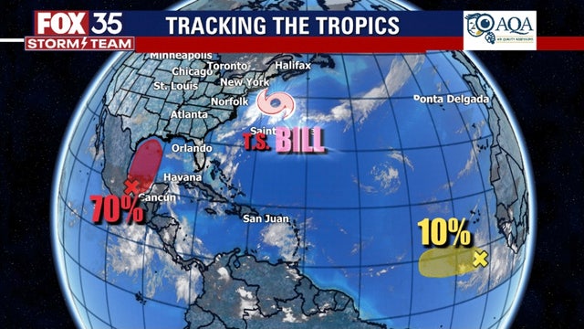 Tropical Storm Bill strengthens; 2 other systems being watched