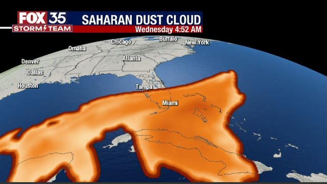 It's here! Saharan dust moving into Florida