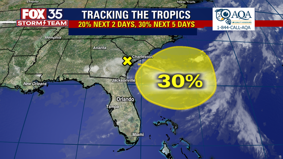 FOX 35 Storm Team watching area off Florida coast for possible tropical development