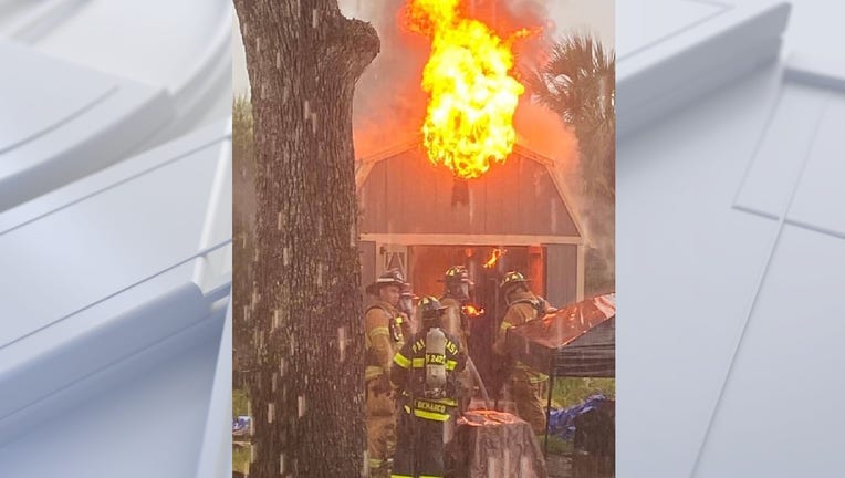 Palm Coast lightning fire