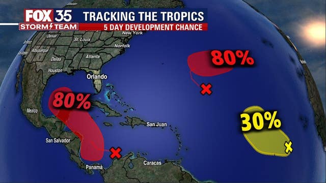 Chances increase for systems to potentially develop into next named storms