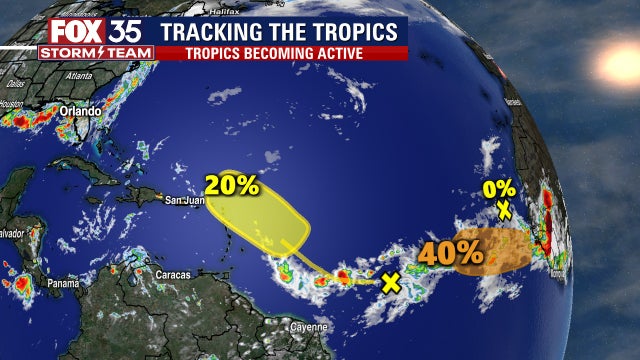 NHC: Tropics show signs of life with 2 systems in the Atlantic