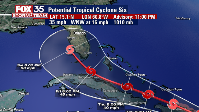 System in Atlantic expected to strengthen into tropical depression or storm