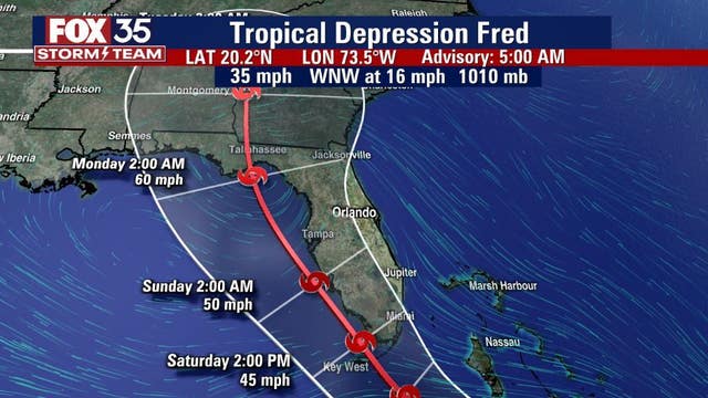 Fred weakens into a tropical depression as it crosses Hispaniola