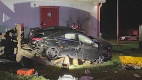 Car crashes into Florida fire station narrowly missing lieutenant's bed