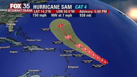 Sam remains a major hurricane: How a cold front could impact its path