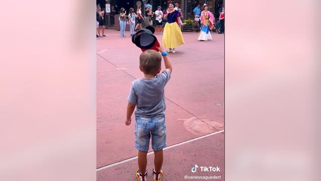 Video of Florida 4-year-old tipping his hat to Disney princesses goes viral