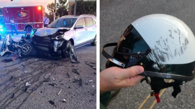 Sheriff: Volusia motorcycle deputy 'in a lot of pain' but alive after head-on crash
