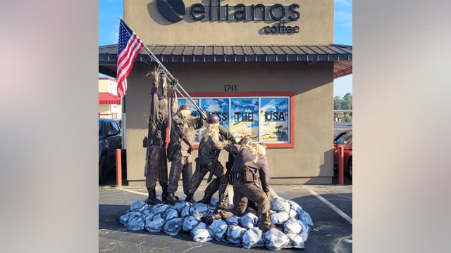 Patriotic scarecrow display honors U.S. Armed Forces, celebrates American freedom