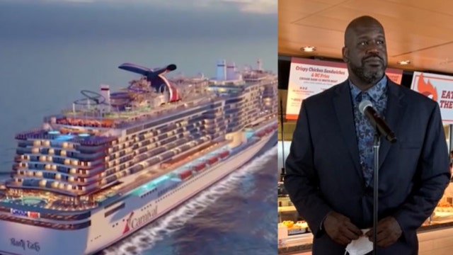 Shaq helps christen Carnival's Mardi Gras ship at Port Canaveral