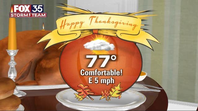 Thanksgiving Day forecast: Beautiful weather across Central Florida; next cold front approaching late tonight