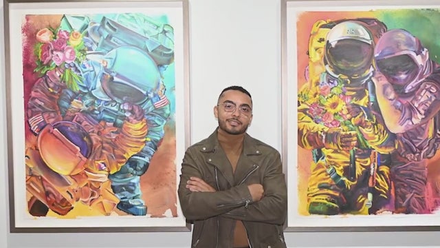 Local artist's work that went into space now up for auction