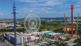 World's tallest slingshot, drop tower rides opens at ICON Park in Orlando