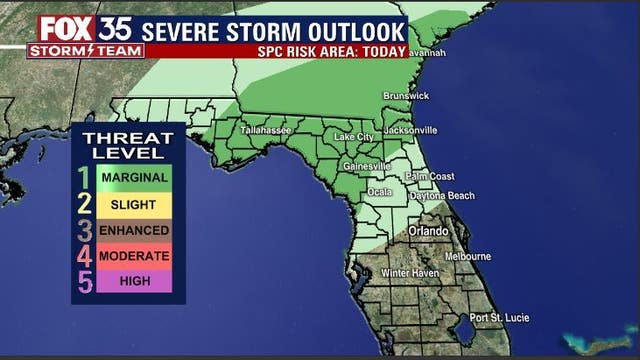 TIMELINE: Strong storms possible in parts of Central Florida