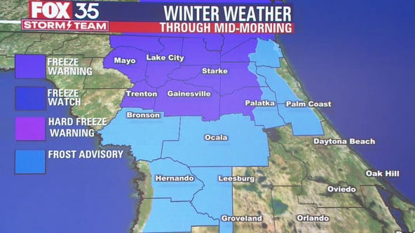 Bone-chilling cold weather hits Central Florida