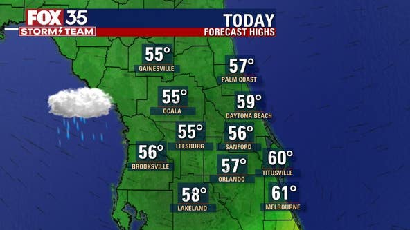 Chilly, rainy day ahead for Central Florida
