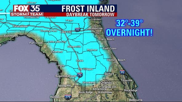 Near-freezing temperatures, frost possible for parts of Central Florida