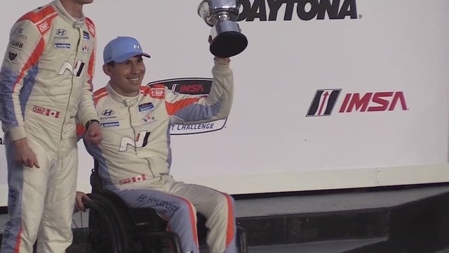 Paralyzed race car driver getting back behind the wheel