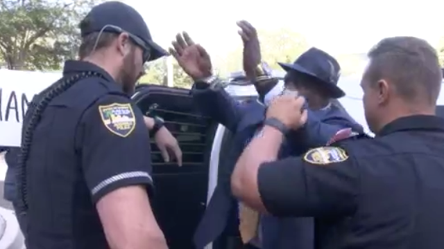 Florida man handcuffed after refusing to leave Gov. DeSantis press conference