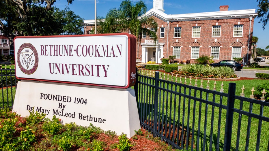 Bethune-Cookman University sign.