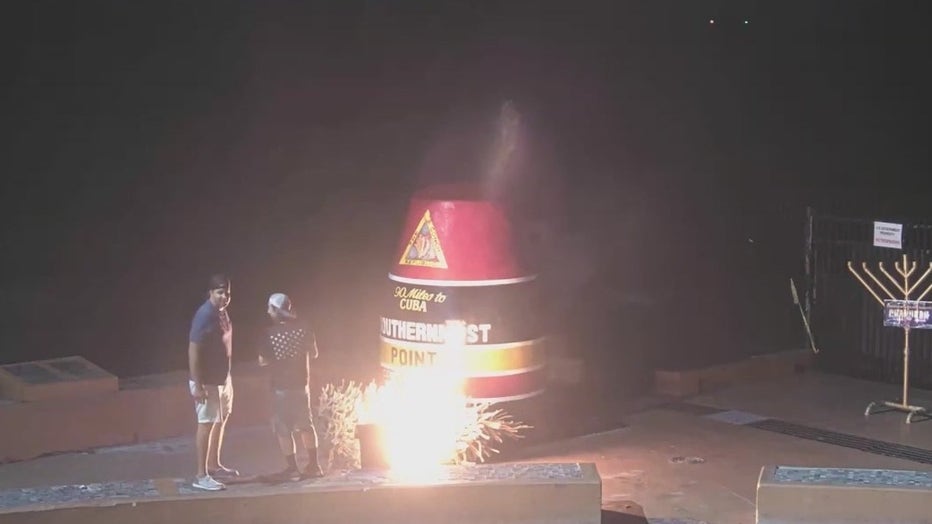 Key West buoy burned