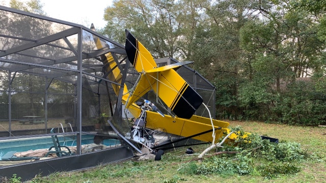 Ultralight aircraft crashes into DeLand swimming pool enclosure