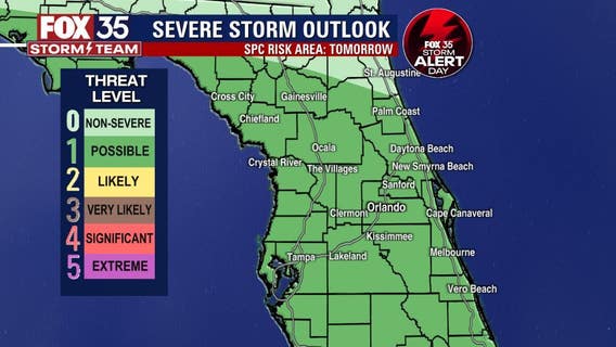 Pleasant day ahead, but rising severe weather risk prompts FOX 35 Storm Alert Days