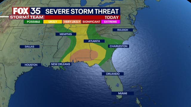 Severe storms with 'significant' tornadoes possible in Florida Panhandle